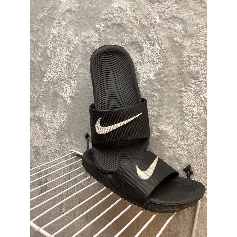 Nike Kawa Shower Kids Black Slide Sandals Size 11C - Picture 3 of 7